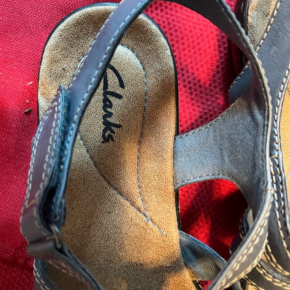 Clarks Kids Charcoal Sandals - Picture 2 of 5